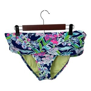 Lilly Pulitzer Lagoon Sarong Hipster Bottom Sz 12 Sway This Way Deep Sea Navy